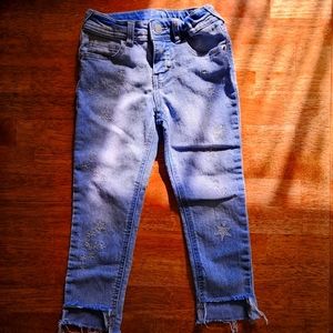 Adorable Girls Blue Jeans with Star Print by Art Class Sz 5